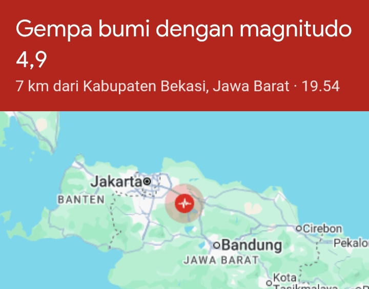 Getaran Dahsyat di Bekasi: Gempa M4,9 Rusak Puluhan Rumah, Tanpa Korban Jiwa